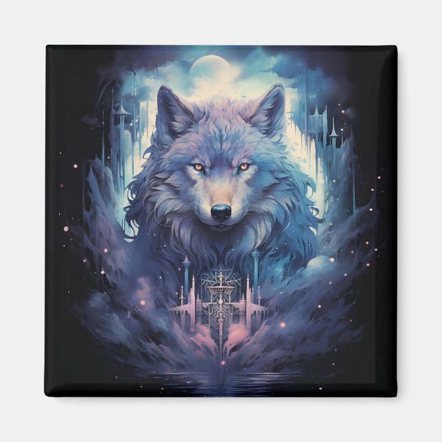 Aimant Mystic Moon Wolf Guardian (Devant)