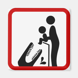 Aimant N'alimentez pas le bébé au signe de zoo de