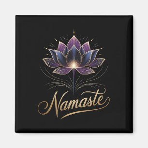 Aimant Namaste Fleur de Lotus Amateur de Yoga Spirituel M