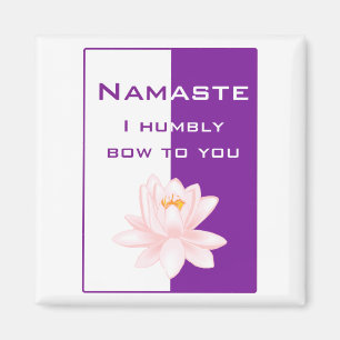 Aimant Namaste - Je vous salue humblement (violet)