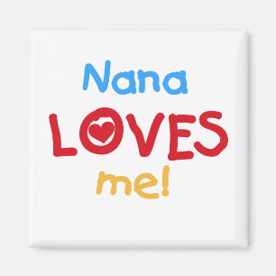 Aimant Nana aime mes t-shirts et cadeaux