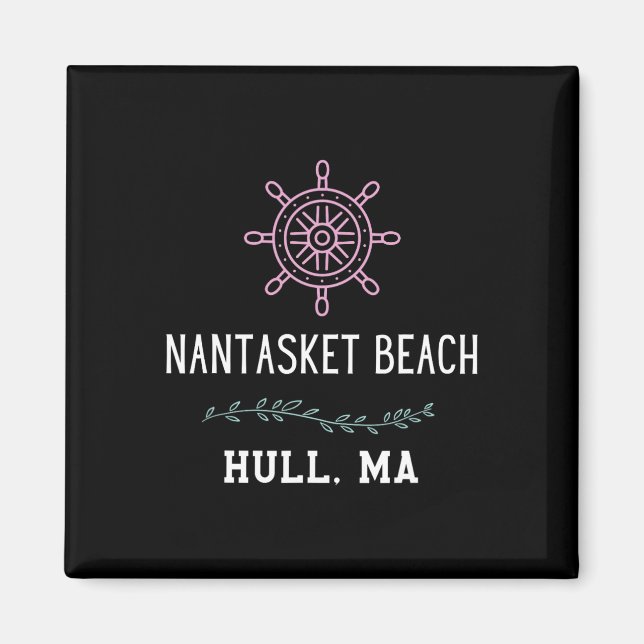 Aimant Nantasket Beach Trendy Hull Machusetts Vacation Tr (Devant)