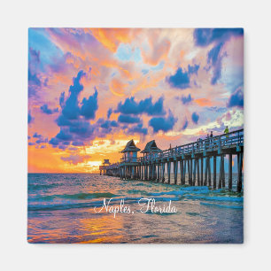 Aimant Naples, Floride Carte postale pittoresque