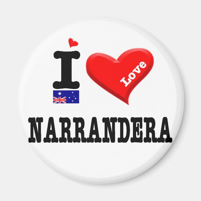 Aimant NARRANDERA - I Love (Devant)