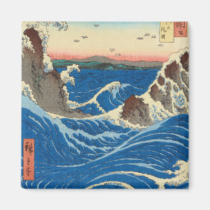 Aimant Naruto Whirlpools, Awa Province, 1855 by Hiroshige