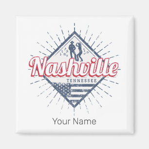 Aimant Nashville City Tennessee États-Unis Vintage USA
