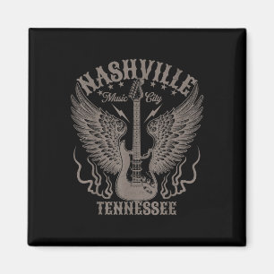 Aimant Nashville Tennessee Guitare Country Music Ville Fe