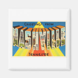 Aimant Nashville Tennessee TN Vieux souvenir Vintage voya