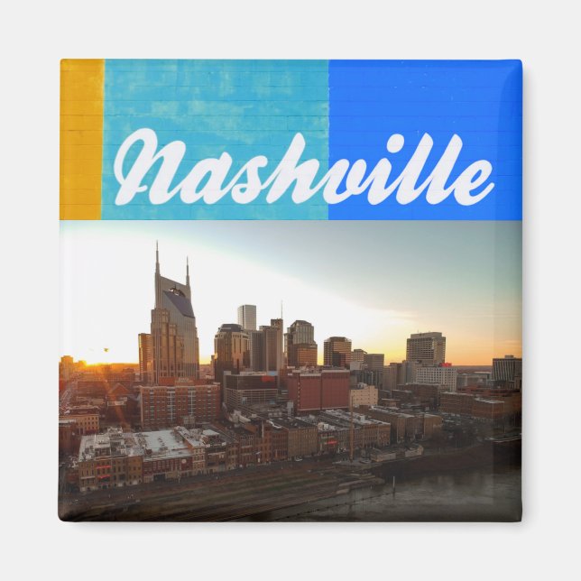 Aimant Nashville Tennessee Ville Paysage magnifique (Devant)