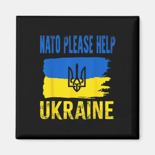 Aimant Nat0 Aidez l'Ukraine S'il Vous Plaît Drapeau Ukrai