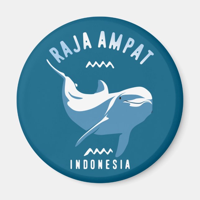 Aimant Natation avec les dauphins à Raja Ampat (Devant)