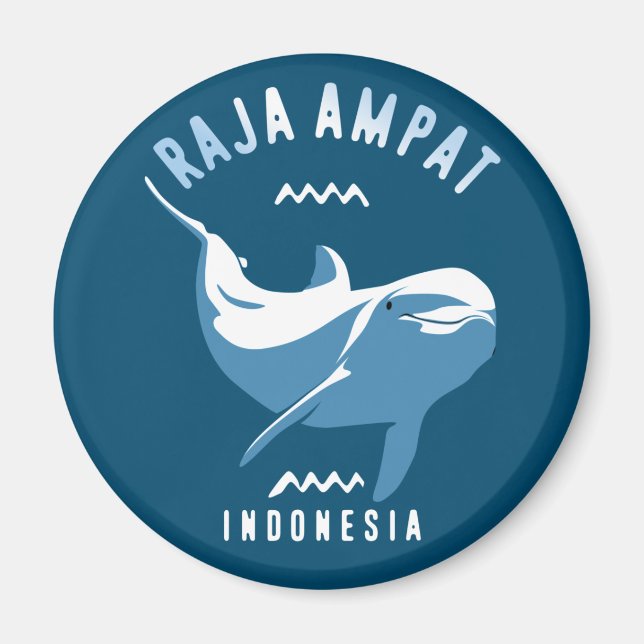 Aimant Natation avec les dauphins à Raja Ampat (Devant)