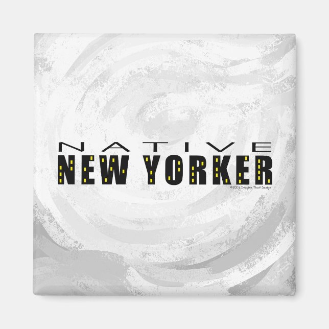 Aimant Natif New Yorkais noir (Devant)