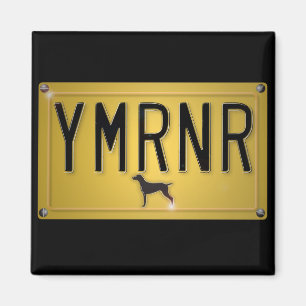 Aimant Nation de Weimaraner : Plaque minéralogique de