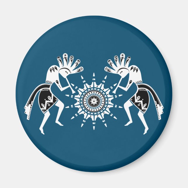 Aimant Native Americans Culture - Sun Dancing Kokopelli (Devant)