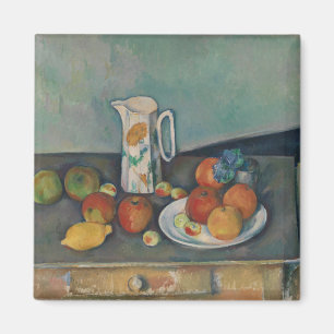Aimant Nature morte, pichet de lait et fruits sur une tab