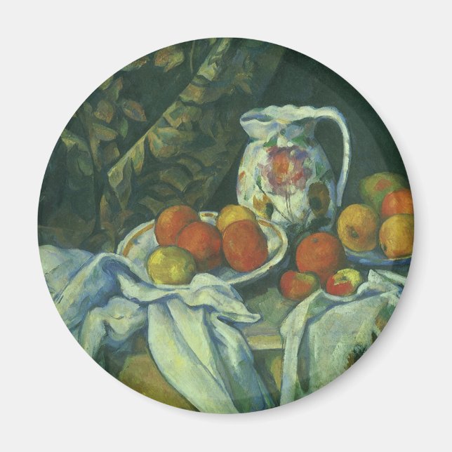 Aimant Nature morte, rideau et pichet de Paul Cezanne (Devant)
