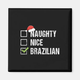 Aimant Naughty Nice Brésil Brésil Santa Hat Noël