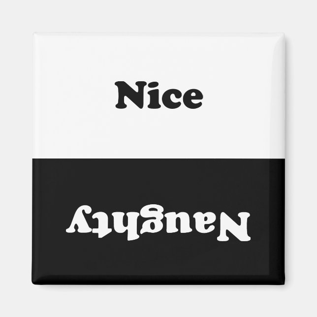 Aimant Naughty Nice Clean Dirty ON OFF Lave-vaisselle Lav (Devant)