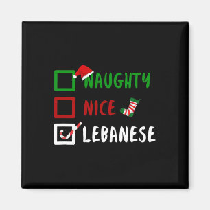 Aimant Naughty Nice Libanais Drôle Liban Noël Sant