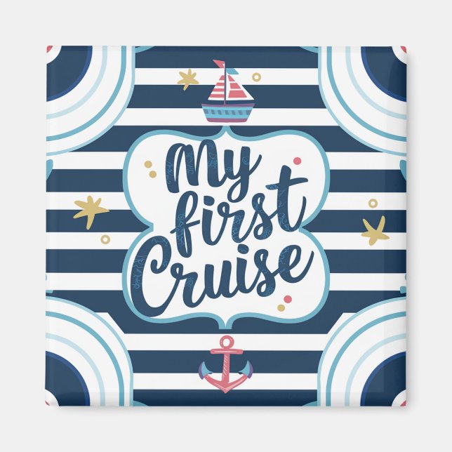 Aimant Nautical Ma première croisière (Devant)
