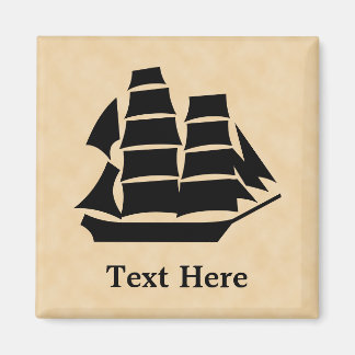 Aimant Navire pirate. Voilier.