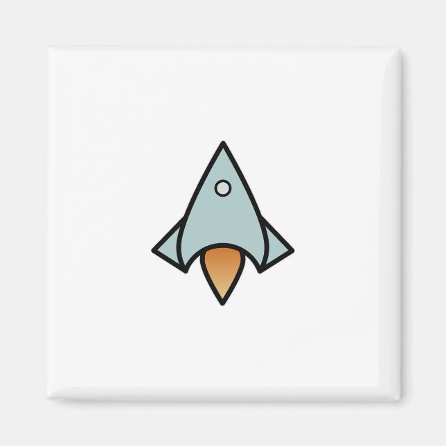 Aimant Navire spatial rétro (Devant)