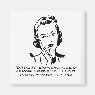 Aimant Nazi sarcastique de grammaire