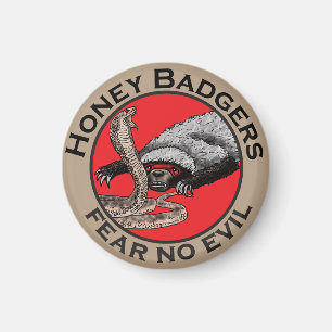 Aimant Ne craignez aucun mal Badass Honey Badger Red Anim