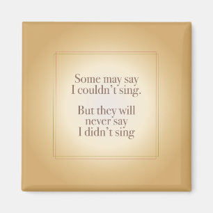 Aimant Ne dis jamais que je n'ai pas chanté