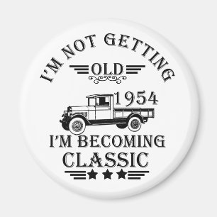 Aimant né en 1954 vintage anniversaire homme cadeau
