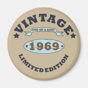 Aimant Né en 1969 cadeau d'anniversaire vintage