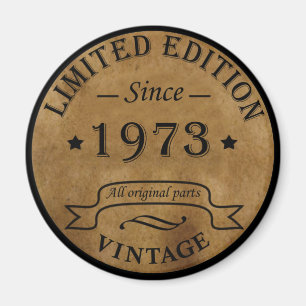 Aimant Né en 1973 anniversaire vintage
