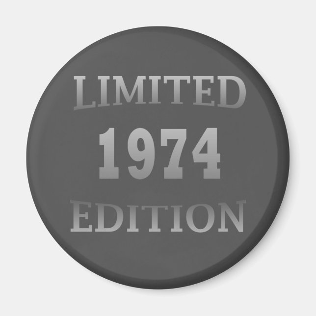 Aimant Né en 1974 fête d'anniversaire (Devant)