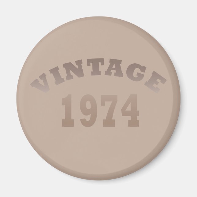 Aimant Né en 1974 vintage 49ème anniversaire (Devant)