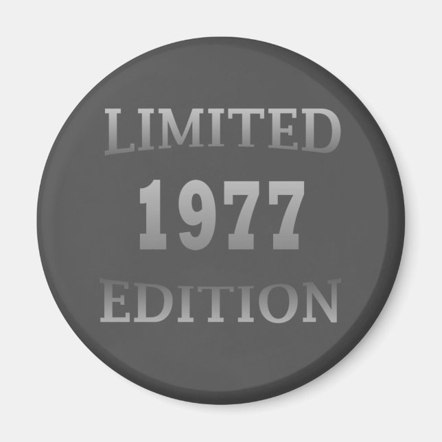 Aimant Né en 1977 anniversaire édition limitée (Devant)