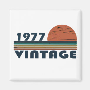 Aimant Né en 1977 cadeau d'anniversaire vintage