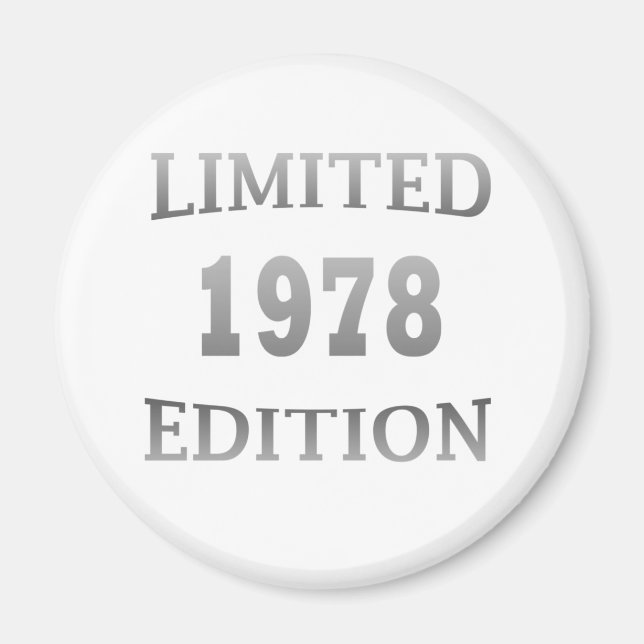 Aimant Né en 1978 cadeau d'anniversaire (Devant)