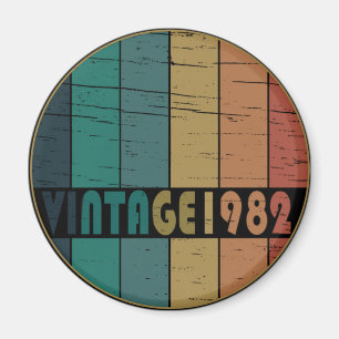 Aimant Né en 1982 anniversaire vintage