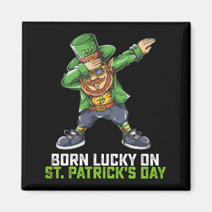 Aimant Né Lucky Sur St Patrick's Day Dabbing Birthday