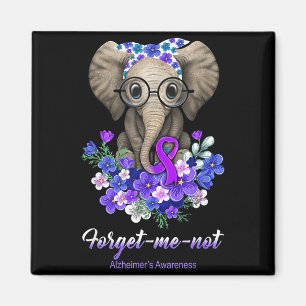 Aimant Ne m'oubliez pas Fleur d'éléphant de sensibilisati