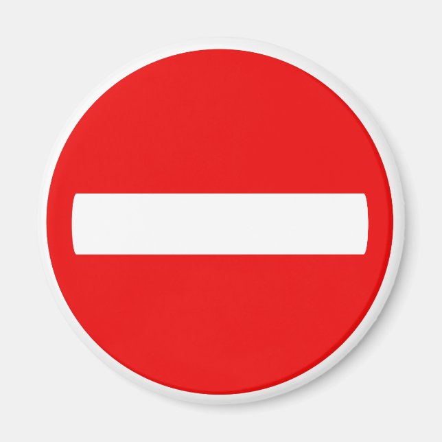 Aimant Ne pas entrer de signe (aimant) (Devant)