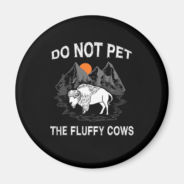 Aimant Ne pas familiariser avec les vaches Fluffy Funny B (Devant)