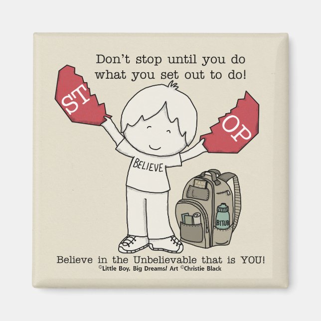 Aimant Ne pas s'arrêter (Devant)