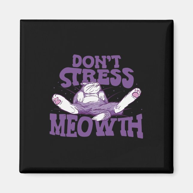 Aimant Ne pas stresser la connaissance nationale du stres (Devant)