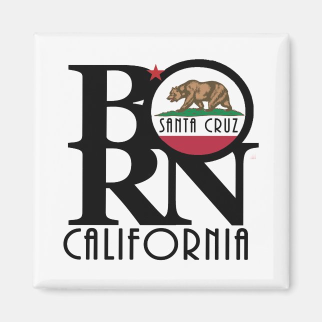 Aimant NÉ Père Noël Cruz Californie (Devant)