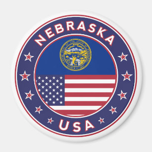 Aimant Nebraska, boîtier téléphonique Nebraska, autocolla