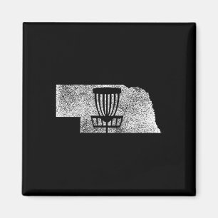 Aimant Nebraska Disc Golf État Avec Panier Graphique En D