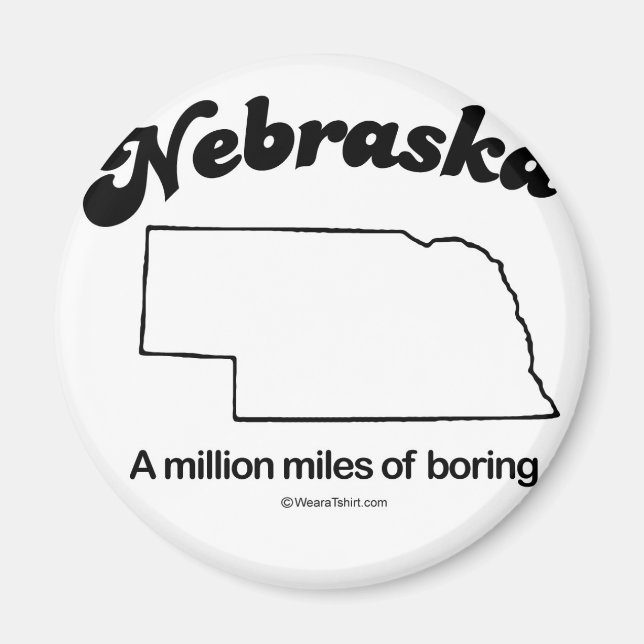 Aimant NEBRASKA - T-shirts "NEBRASKA STATE MOTTO" et Gea (Devant)