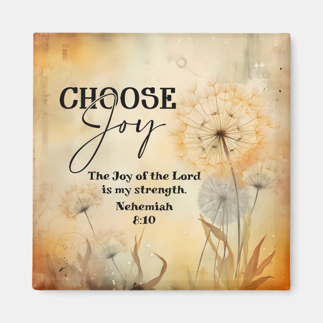 Aimant Néhémie 8:10 Joie du Seigneur Bible Dandelion (Devant)